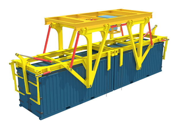 双箱倾翻式集装箱吊具